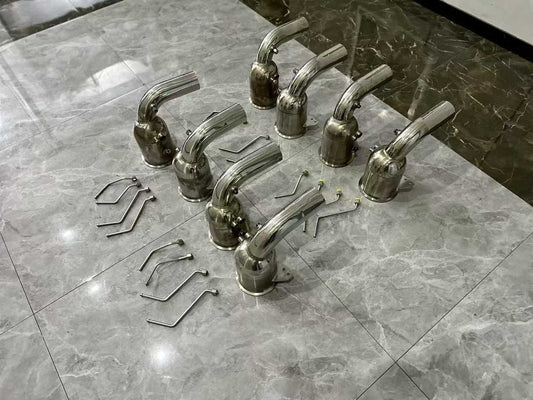 🇩🇪 Porsche 911 (992) Capristo 250-Cell High-Flow Downpipes - Pre-owned