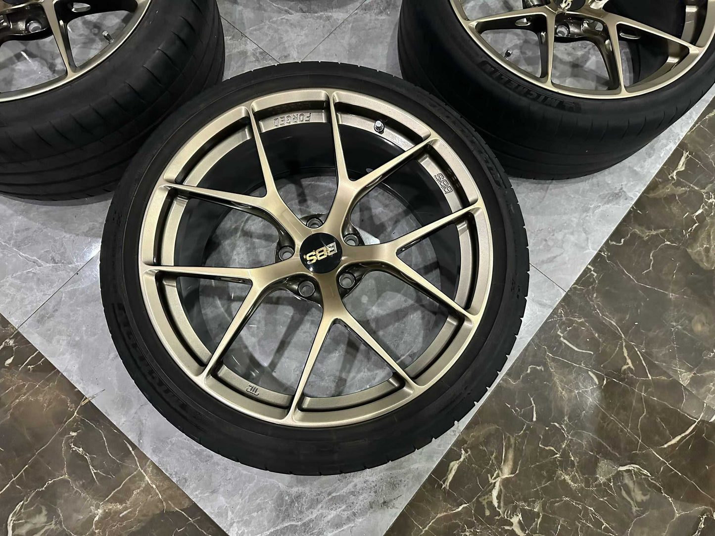 ๐ฏ๐ต BBS FI-R DG (Diamond Gold) Finish 20" Ultra-Lightweight Monoblock Forged Wheels - Pre-owned