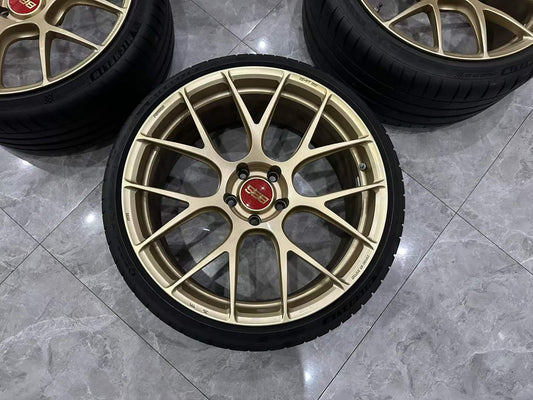 🇯🇵 BBS REV7 GL (Gold) Finish 20" Monoblock Forged Wheels - Pre-owned