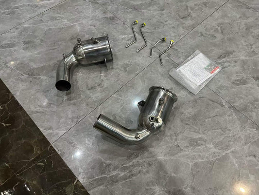 Porsche 911 (992) Capristo 250-Cell High-Flow Downpipes V3 - New