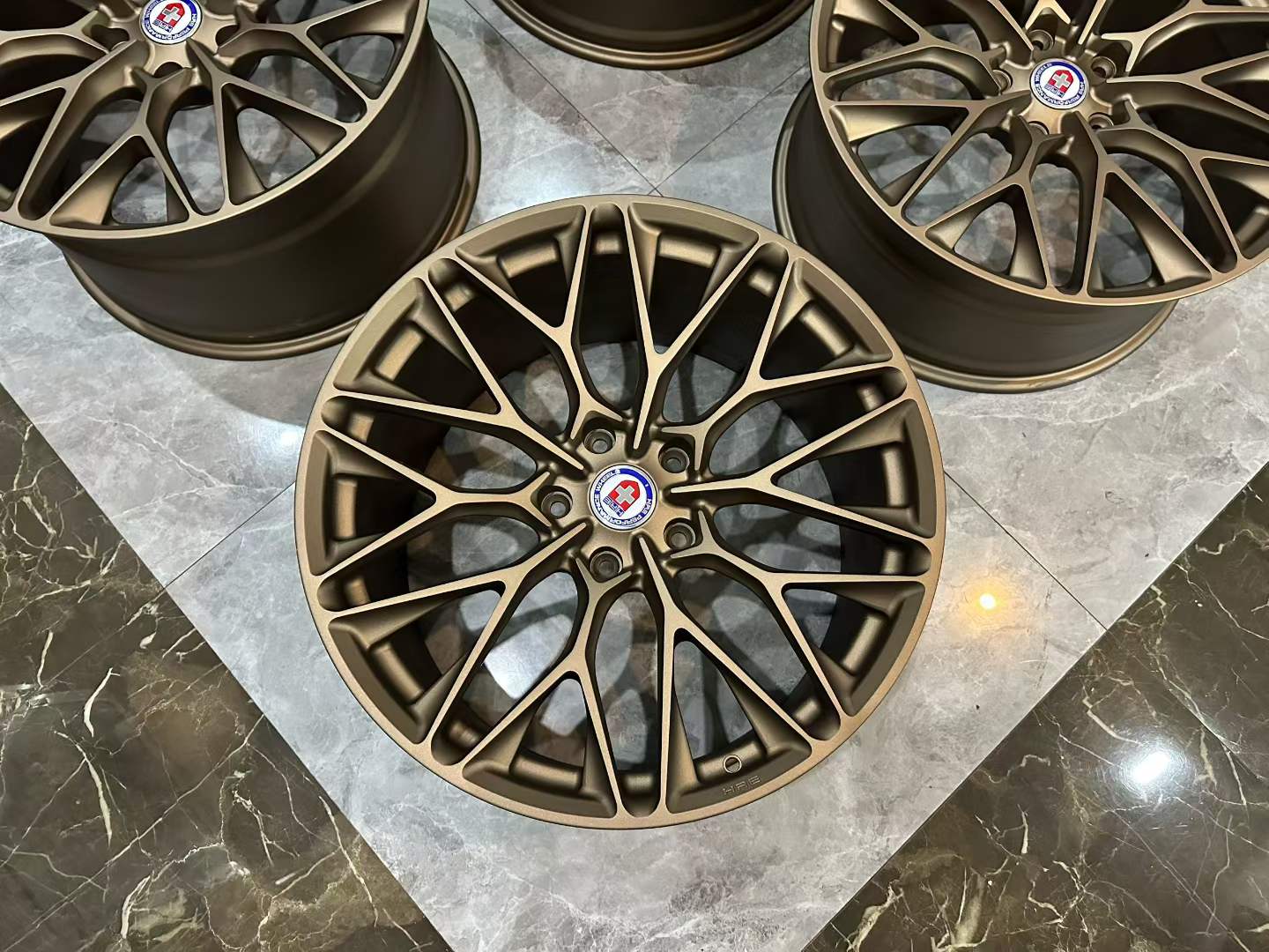 ๐บ๐ธ Porsche Panamera (971) HRE P200 Monoblock Satin Bronze 21" Forged Wheels - Pre-owned