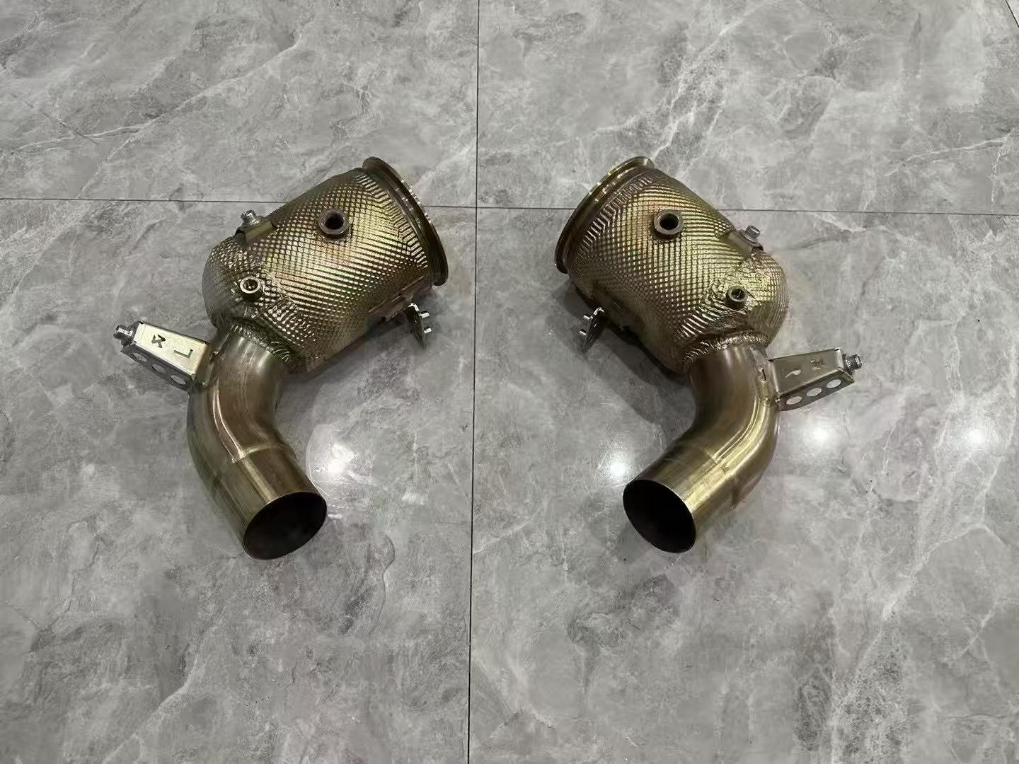 Porsche 911 Carrera S (992) Akrapovič 300-Cell High-Flow Downpipes - Pre-owned