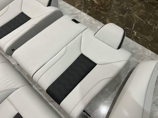 BMW M4 (G82) Genuine Leather Rear Seats Silverstone White - Pre-owned