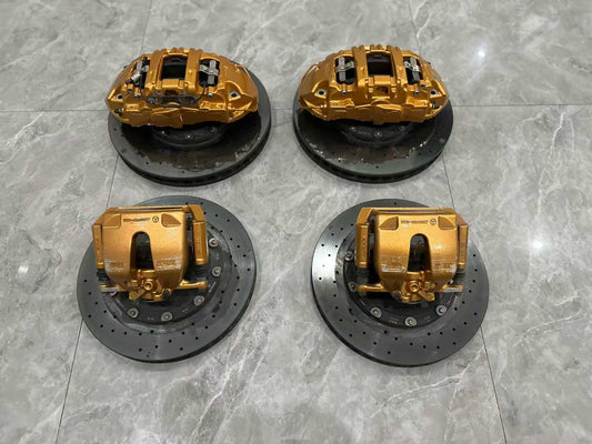Mercedes-AMG E63S (W213) Genuine Carbon Ceramic Brake Kit - Gold Calipers Set - Pre-owned