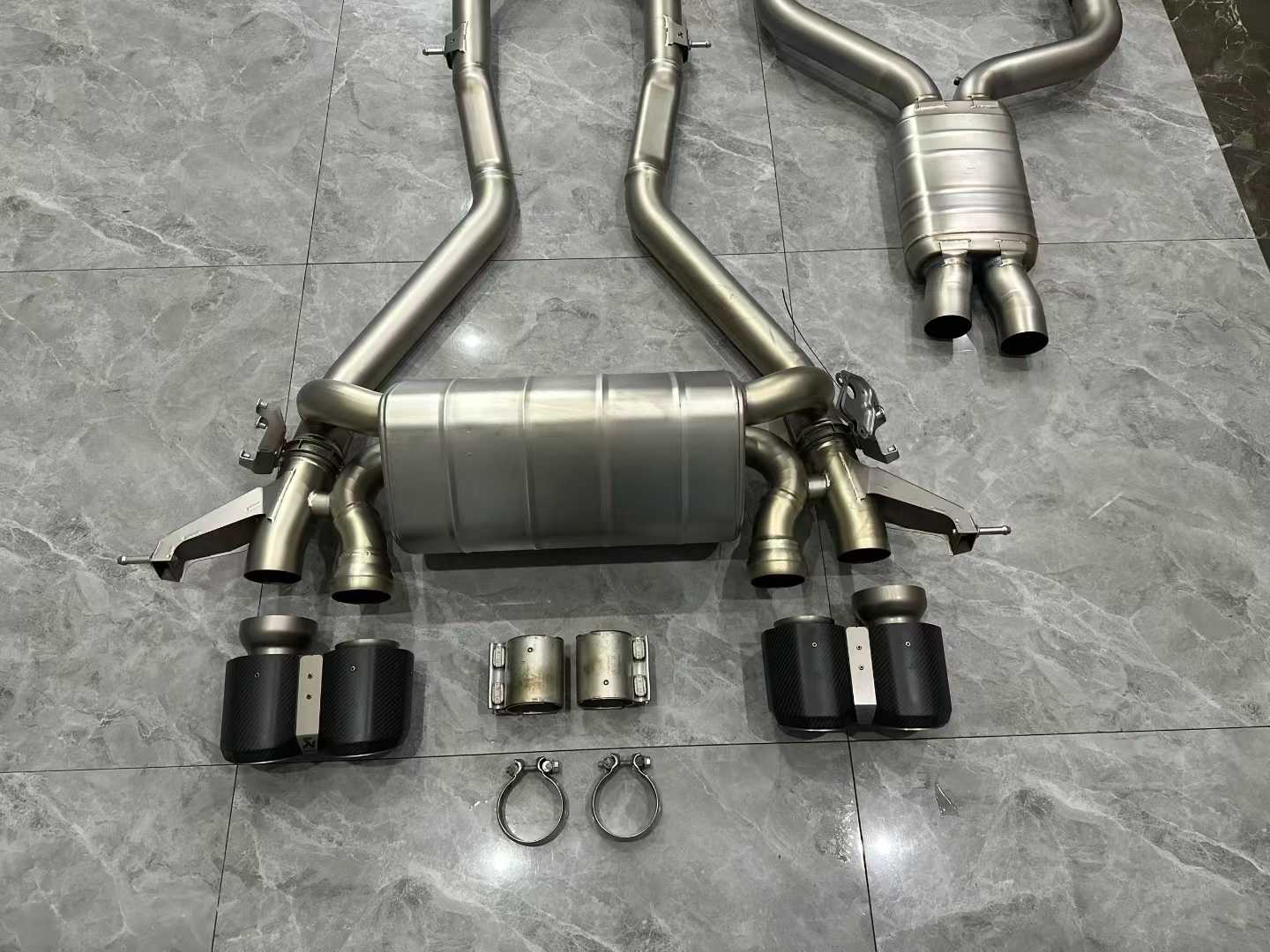BMW M3 (G80) Akrapovič Titanium Evolution Line Exhaust w/ Carbon Fiber Tips - Pre-owned