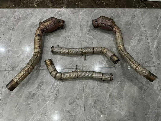 Mercedes-AMG G63 (W464) HJS 200-Cell High-Flow Downpipes w/ Link Pipes - Pre-owned