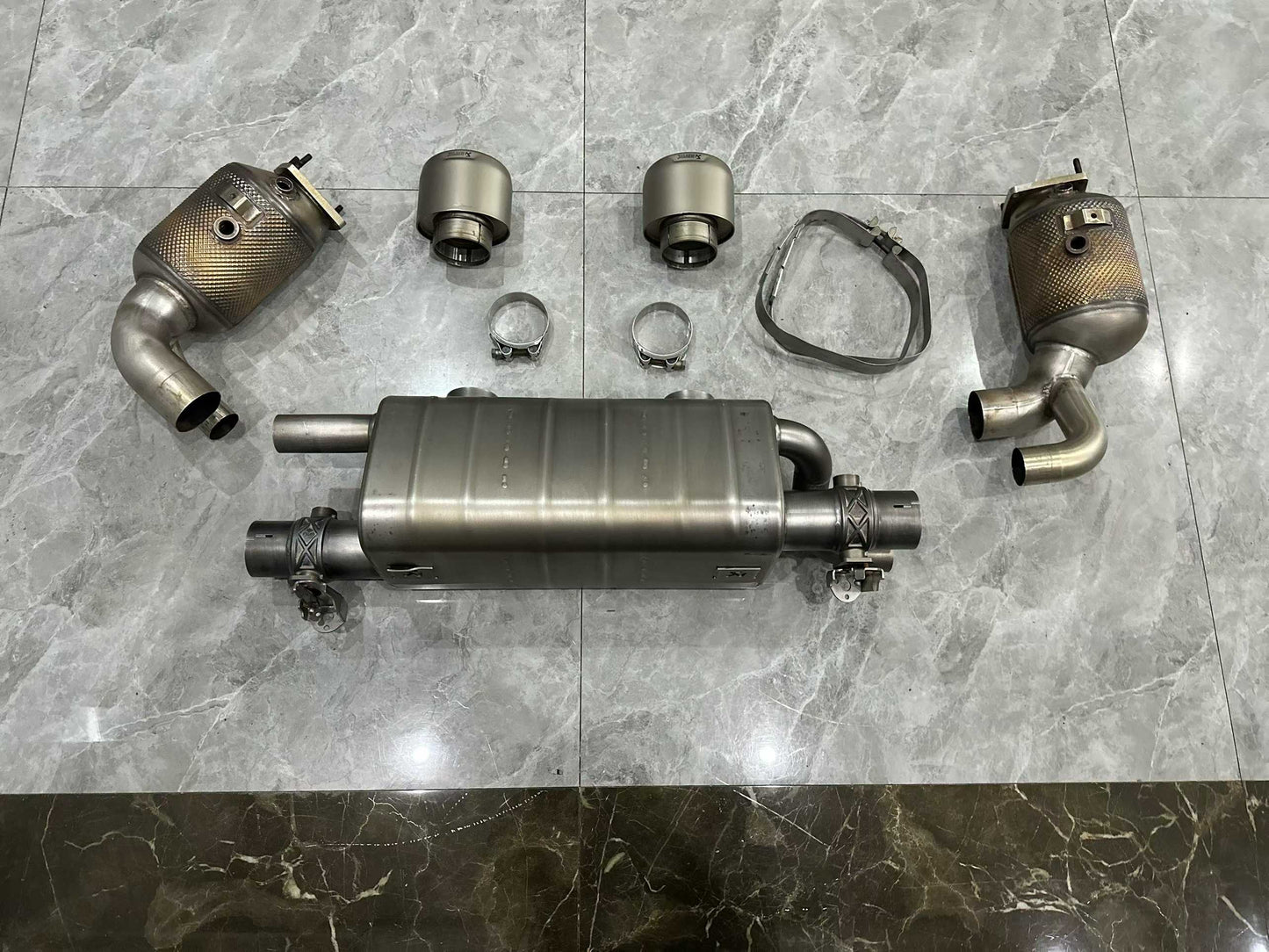 Porsche 911 (991.2) Akrapovič Titanium Full System - Slip-On w/ High-Flow Downpipes - Pre-owned