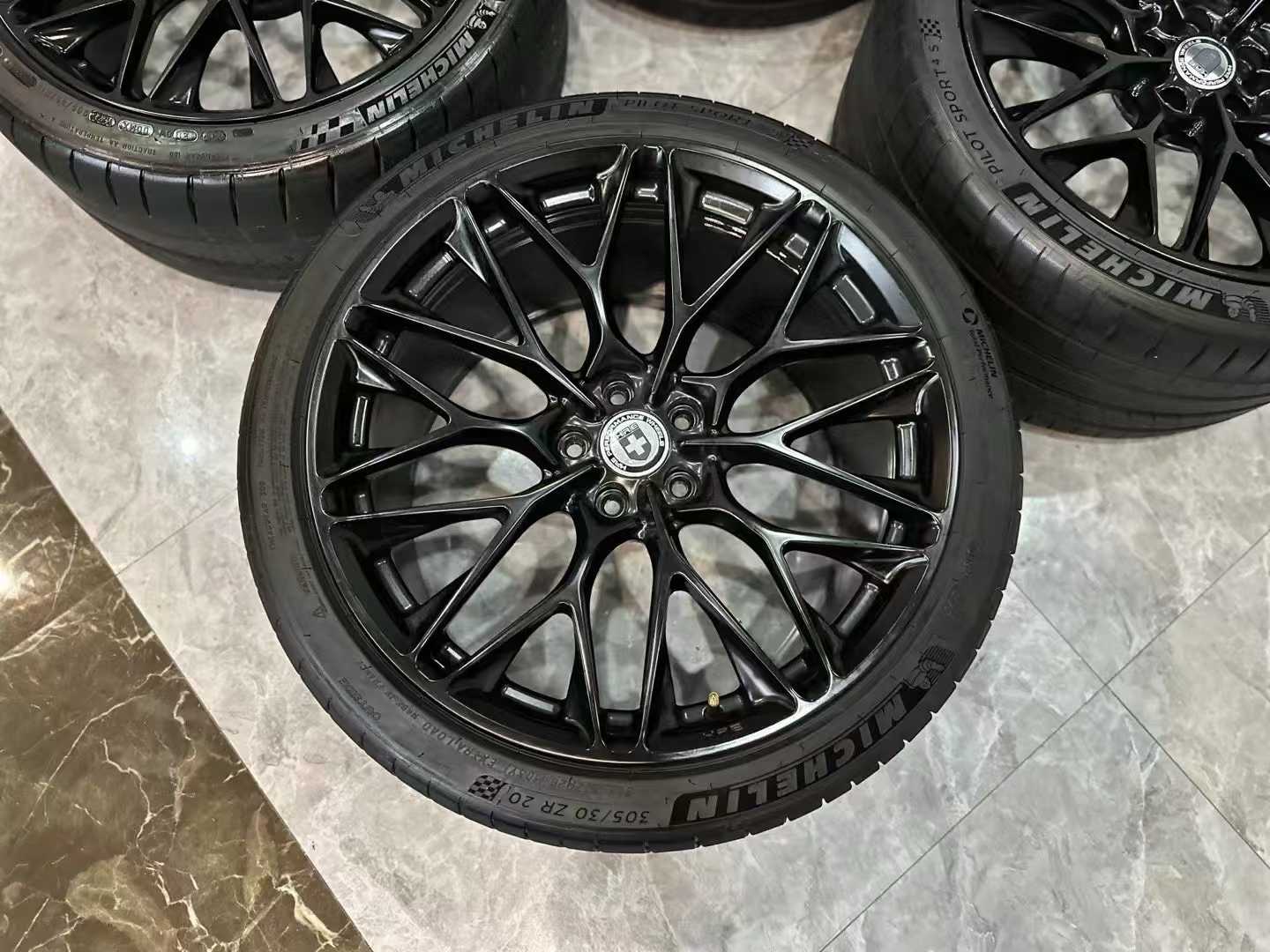 🇺🇸 HRE P200 Forged Wheels - 20" Monoblok Set - Matte Black Finish - Pre-owned