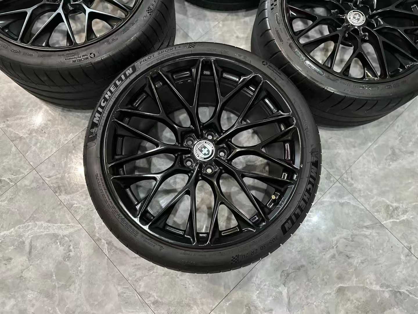🇺🇸 HRE P200 Forged Wheels - 20" Monoblok Set - Matte Black Finish - Pre-owned