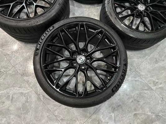 🇺🇸 HRE P200 Forged Wheels - 20" Monoblok Set - Matte Black Finish - Pre-owned