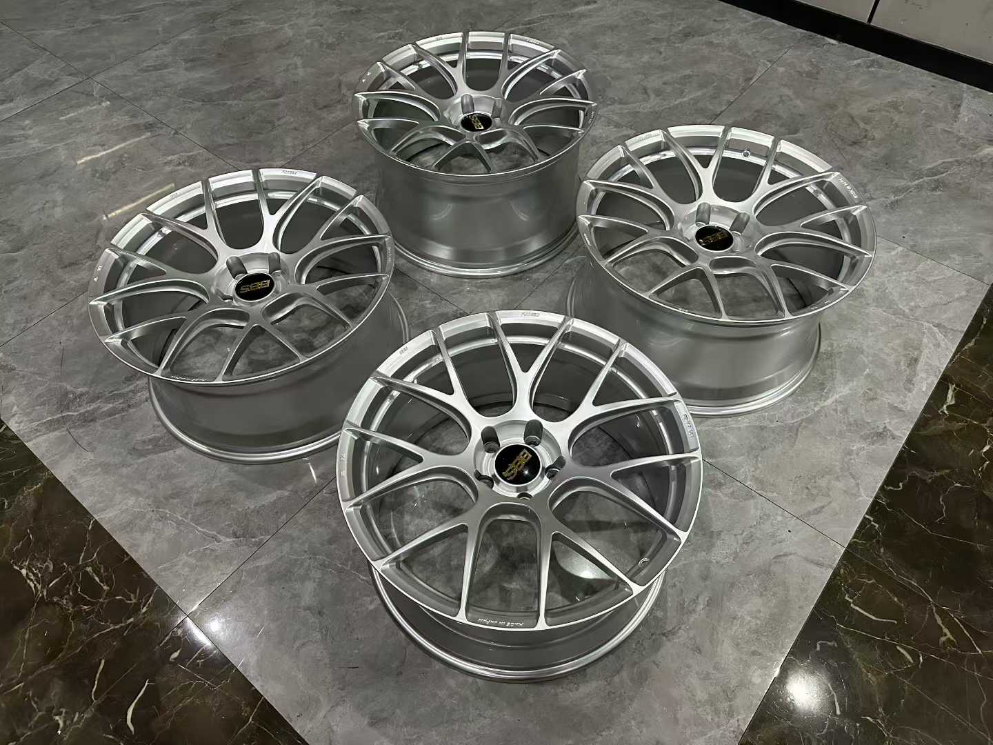 🇯🇵 BBS REV7 DS (Diamond Silver) Finish 20" Monoblock Forged Wheels - Pre-owned