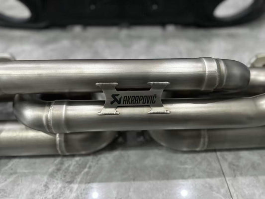 Porsche 911 (992) Carrera S Akrapovič Titanium Slip-On System w/ Genuine Sports Rear Diffuser - Pre-owned