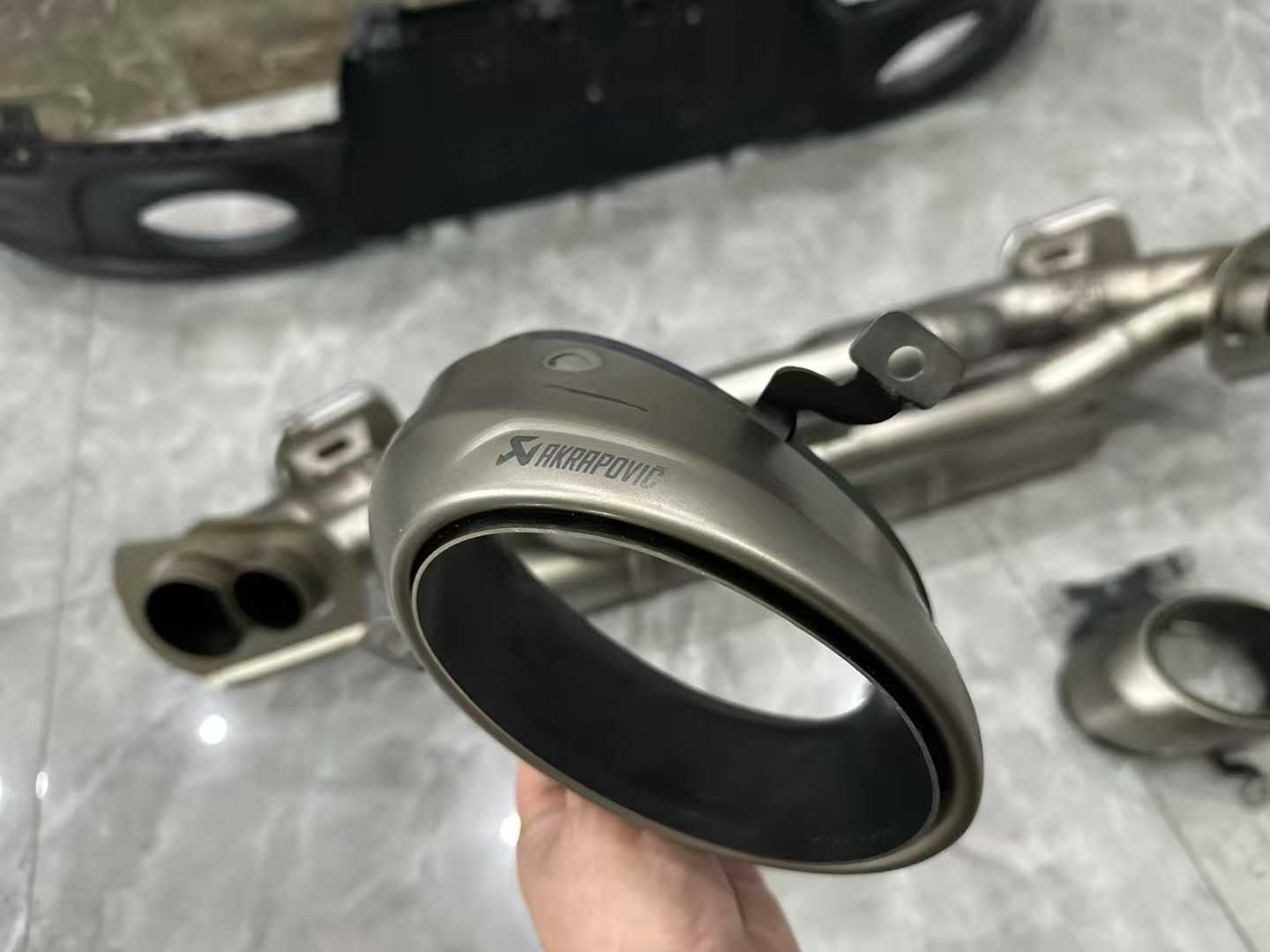 Porsche 911 (992) Carrera S Akrapovič Titanium Slip-On System w/ Genuine Sports Rear Diffuser - Pre-owned