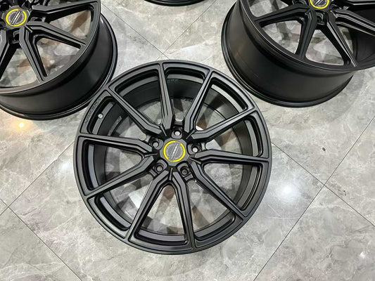 🇺🇸 Vossen HF-3 Hybrid Forged Wheels - 20"/21" Staggered Set - Satin Black - Pre-owned