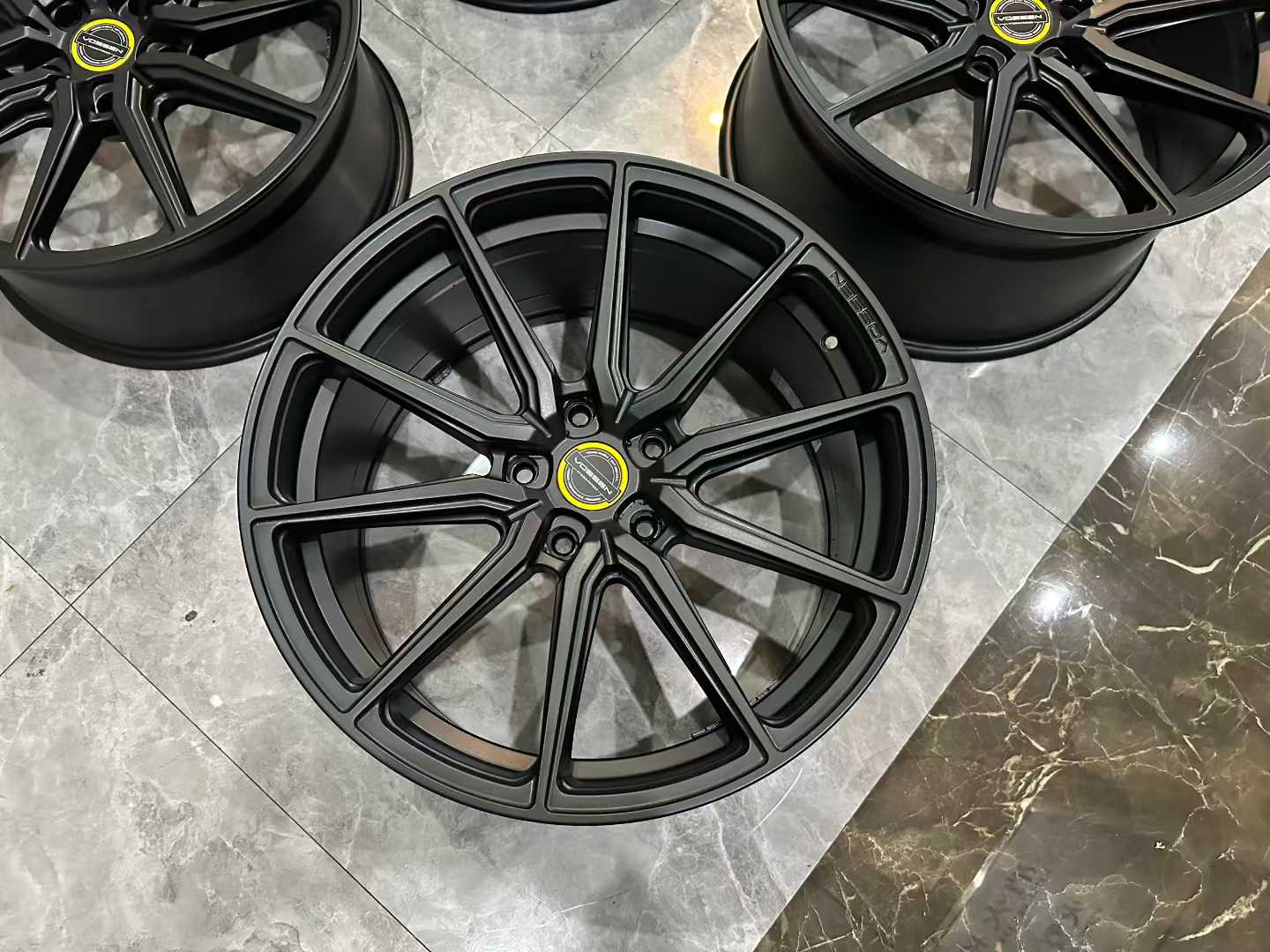 🇺🇸 Vossen HF-3 Hybrid Forged Wheels - 20"/21" Staggered Set - Satin Black - Pre-owned