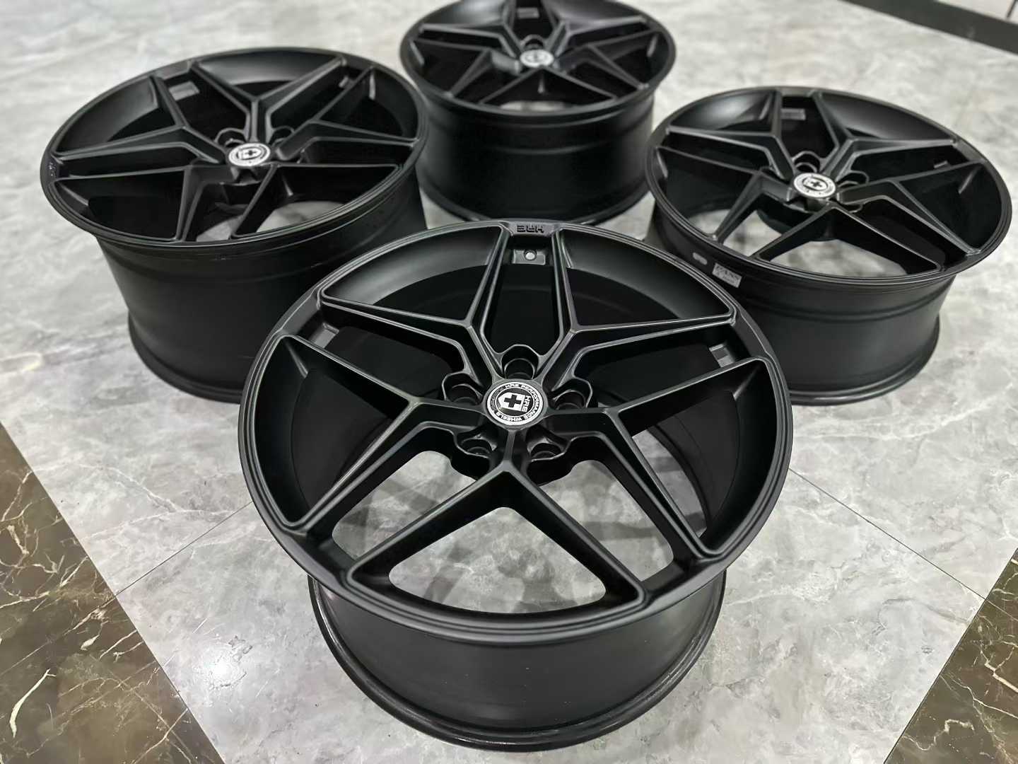 🇺🇸 HRE FF11 FlowFormed 20"/21" Staggered Set Tarmac Wheels - Pre-owned