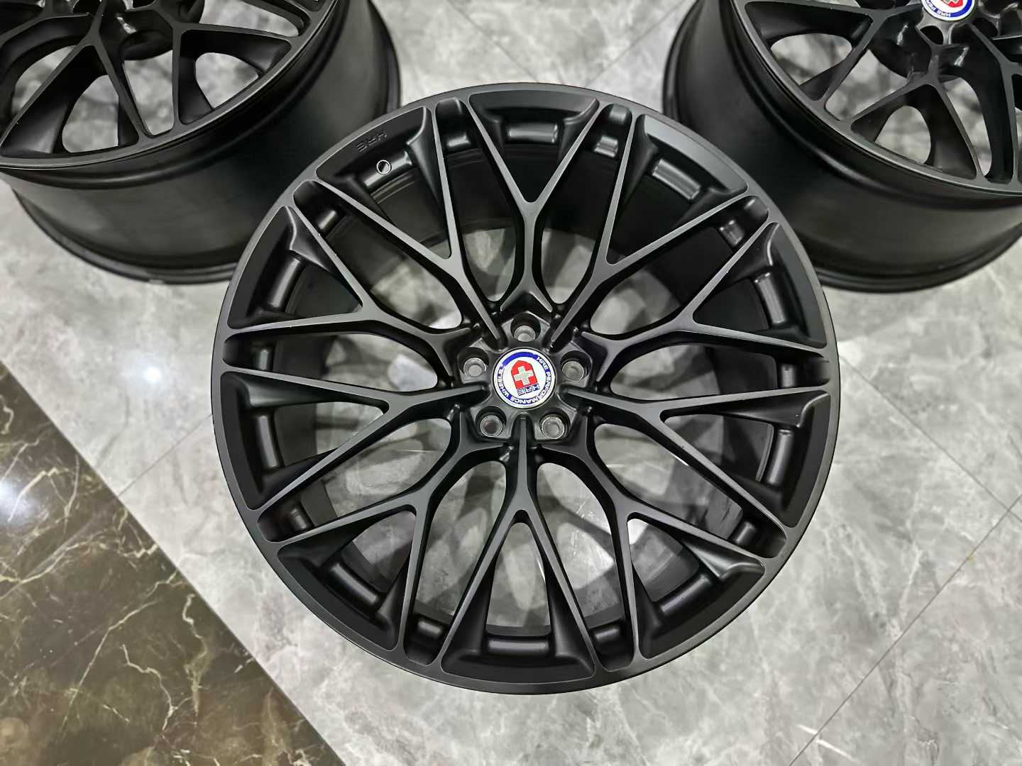 🇺🇸 HRE P200 Forged Wheels - 21" Matte Black - Series P2 Monoblock Luxury Performance Set - Pre-owned