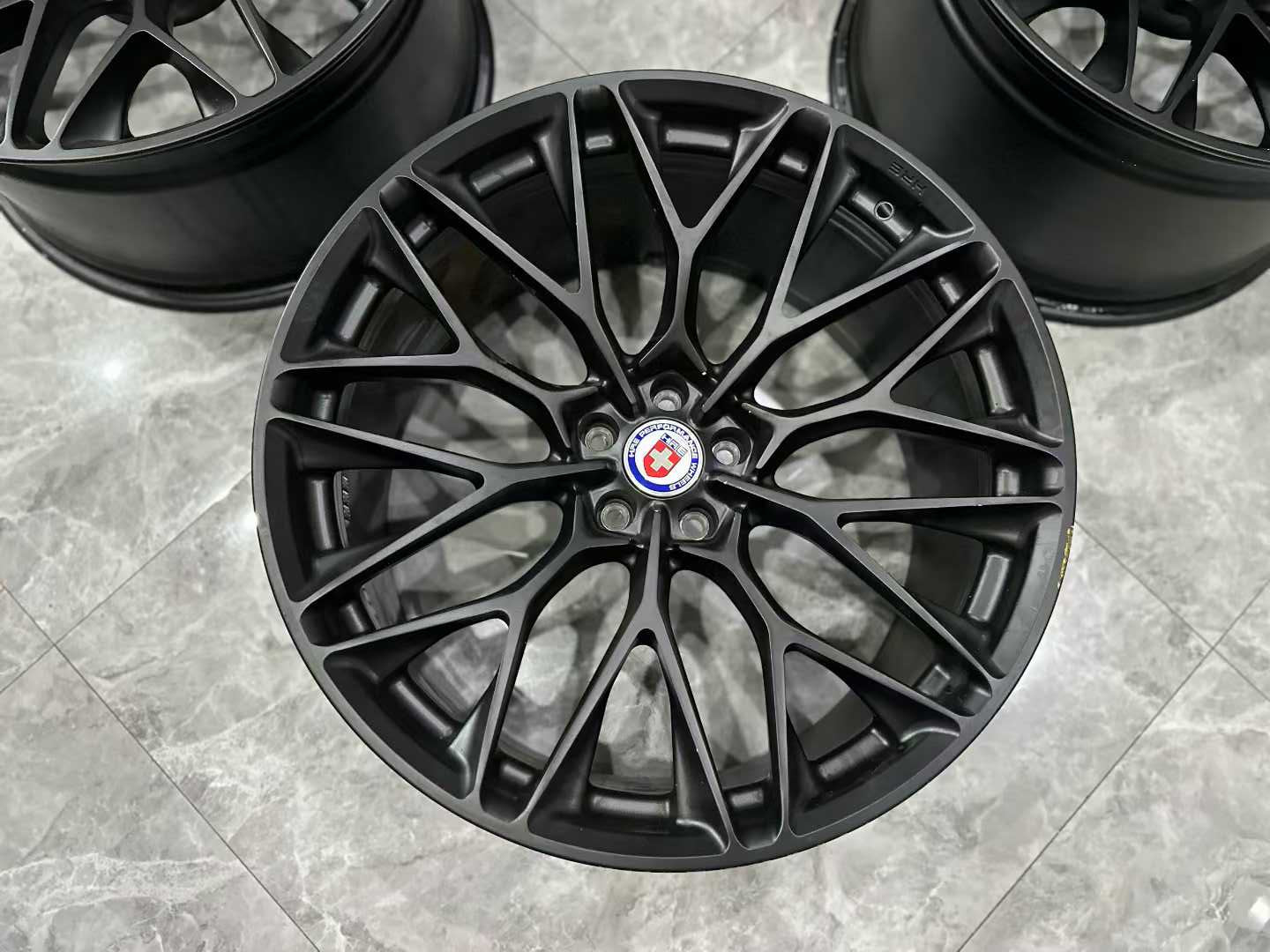 🇺🇸 HRE P200 Forged Wheels - 21" Matte Black - Series P2 Monoblock Luxury Performance Set - Pre-owned