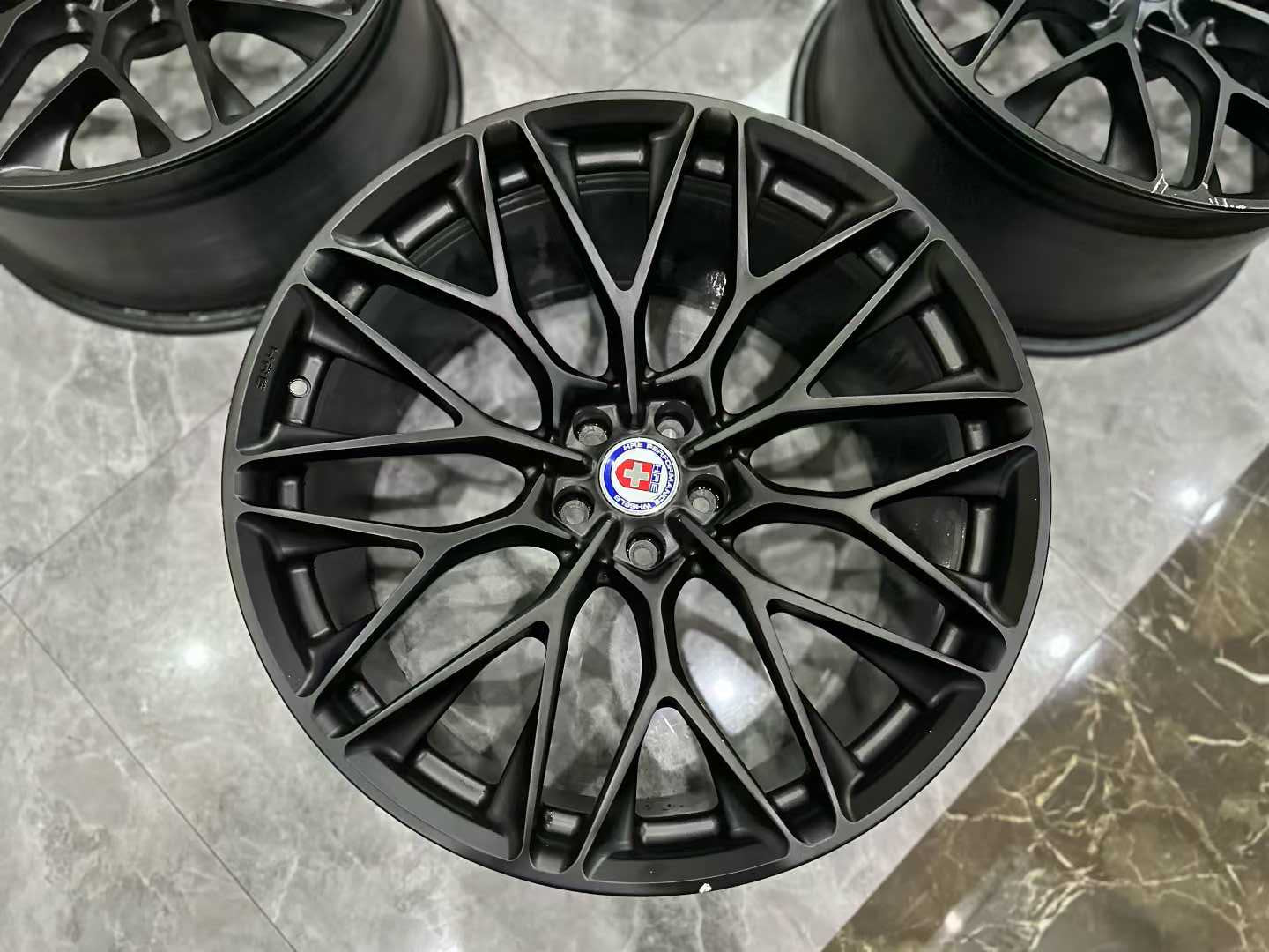 🇺🇸 HRE P200 Forged Wheels - 21" Matte Black - Series P2 Monoblock Luxury Performance Set - Pre-owned