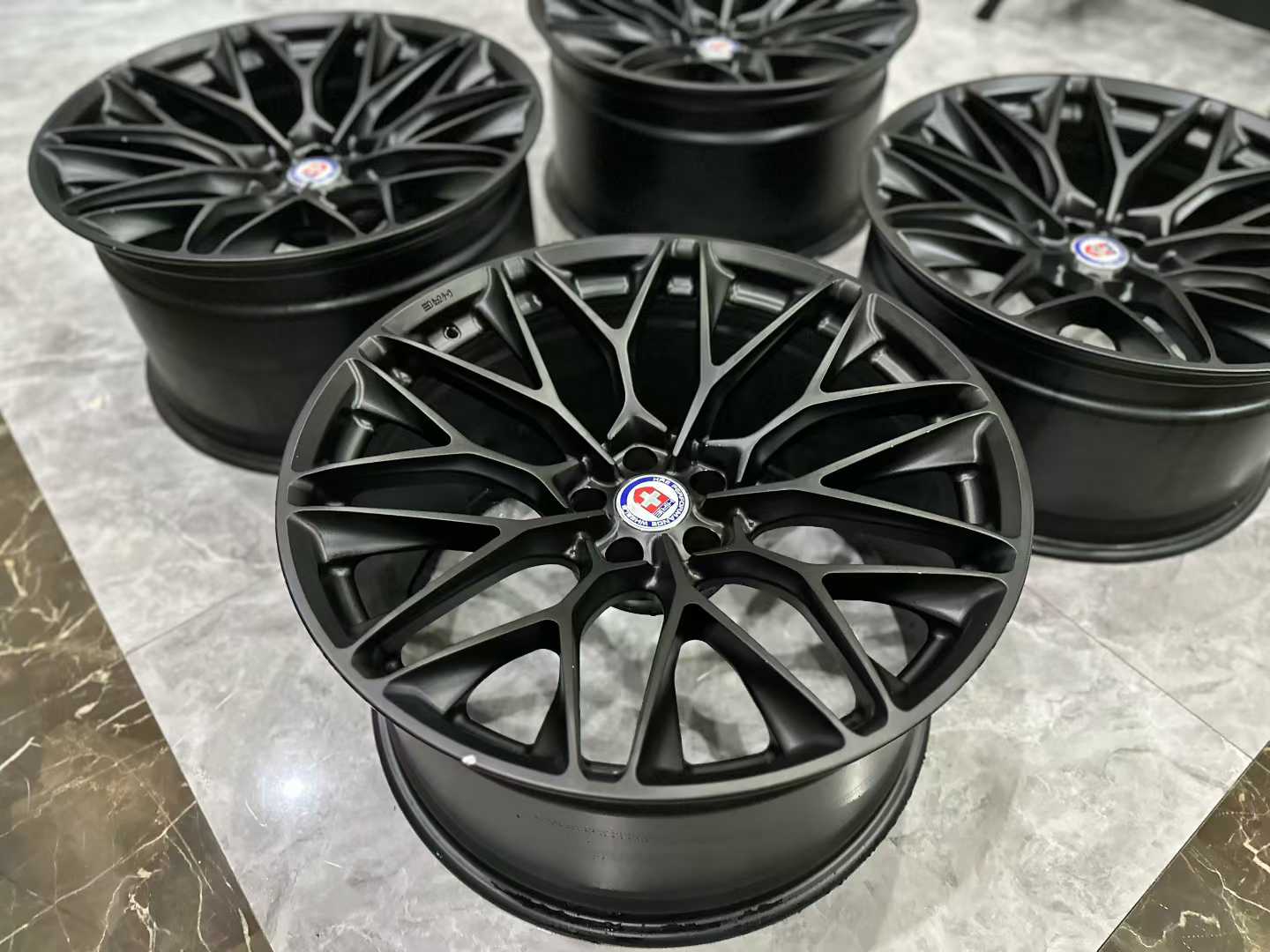🇺🇸 HRE P200 Forged Wheels - 21" Matte Black - Series P2 Monoblock Luxury Performance Set - Pre-owned