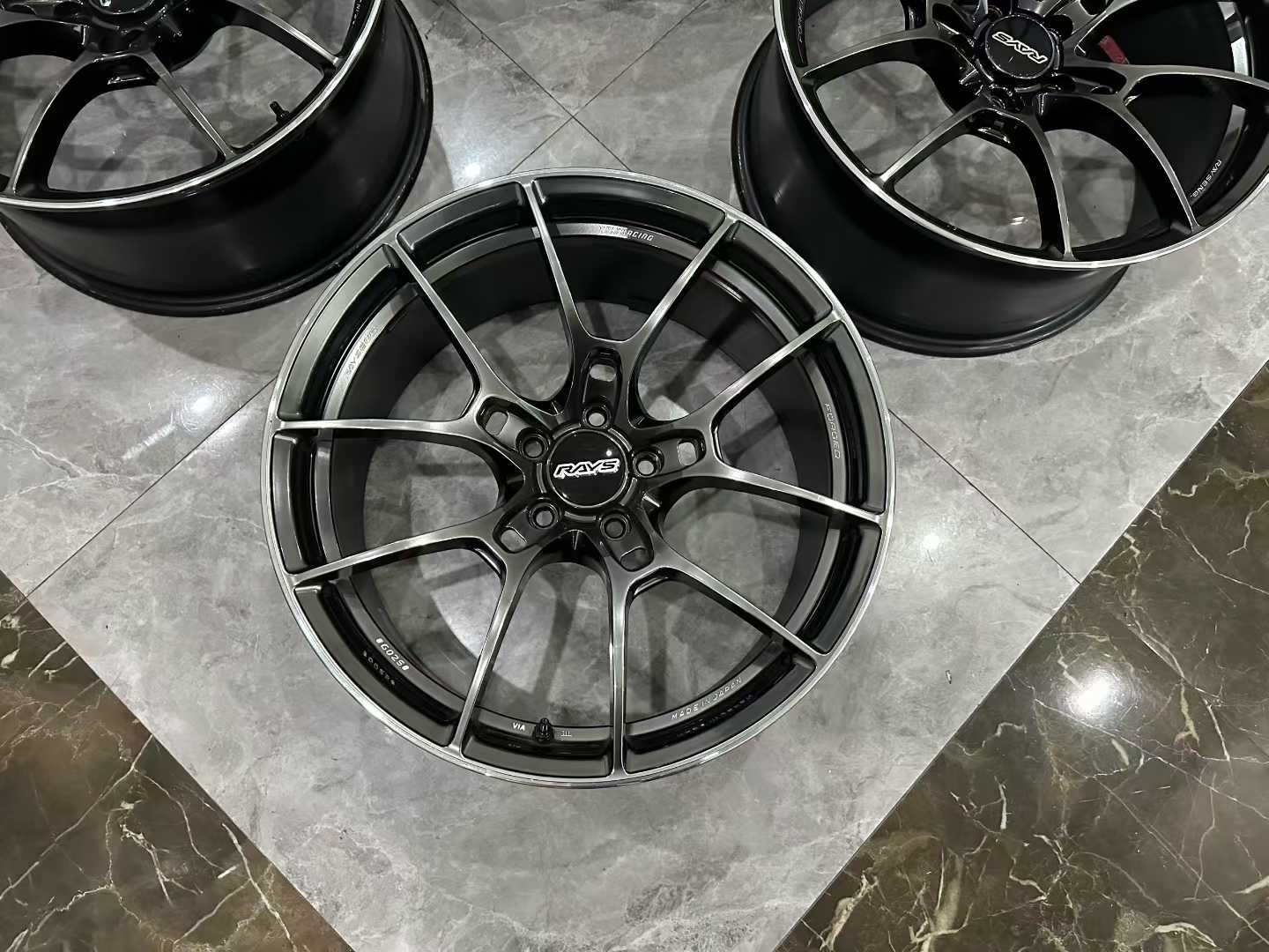 🇯🇵 RAYS VOLK RACING G025 Forged Wheels - 19" HK Color - Ultra-Lightweight JDM Set - Pre-owned