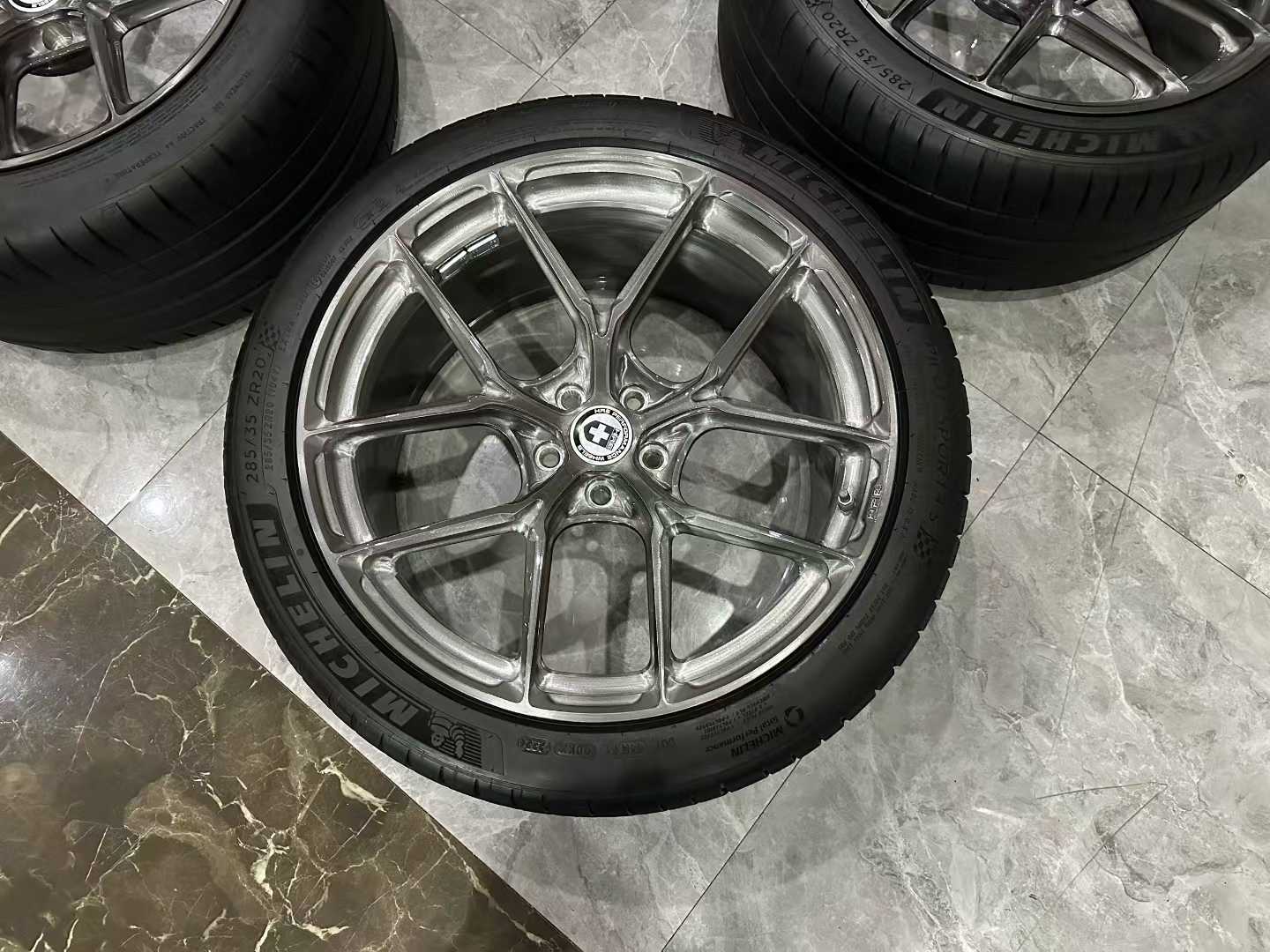 🇺🇸 HRE P101SC Forged Wheels - Brushed Gray - 20" Monoblock Lightweight Set - Pre-owned