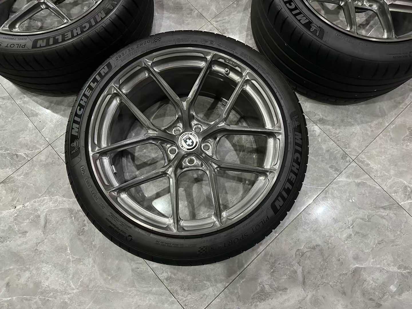 🇺🇸 HRE P101SC Forged Wheels - Brushed Gray - 20" Monoblock Lightweight Set - Pre-owned