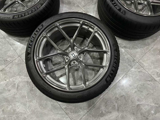 🇺🇸 HRE P101SC Forged Wheels - Brushed Gray - 20" Monoblock Lightweight Set - Pre-owned