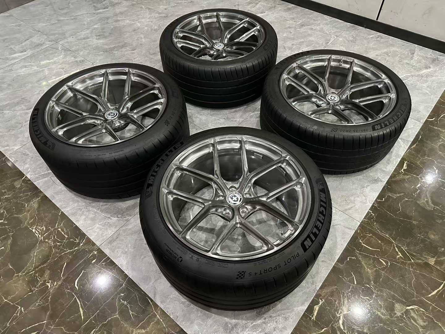 🇺🇸 HRE P101SC Forged Wheels - Brushed Gray - 20" Monoblock Lightweight Set - Pre-owned