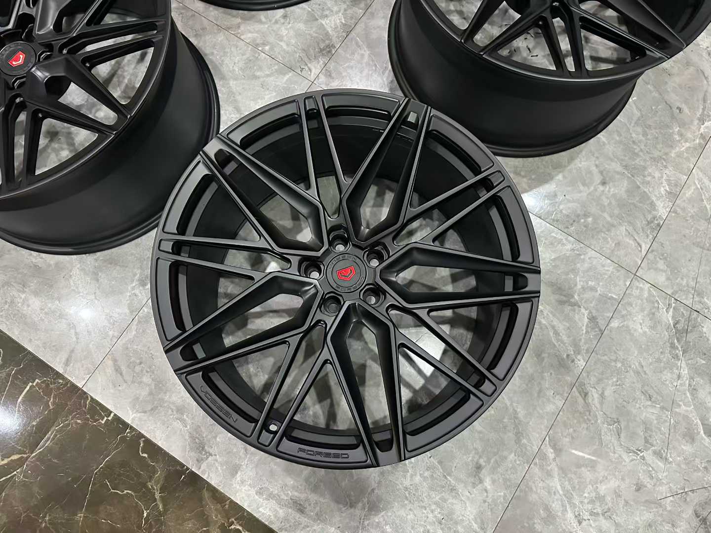 🇺🇸 Vossen EVO-5 Forged Wheels - Matte Black - Staggered 21"/22" - Pre-owned