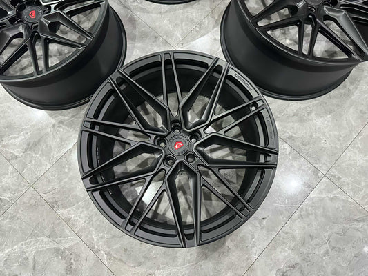 🇺🇸 Vossen EVO-5 Forged Wheels - Matte Black - Staggered 21"/22" - Pre-owned