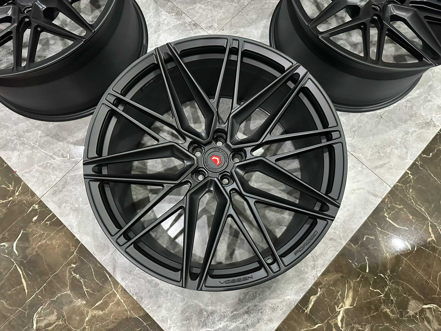 🇺🇸 Vossen EVO-5 Forged Wheels - Matte Black - Staggered 21"/22" - Pre-owned
