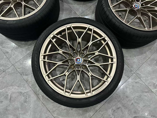 BMW G82 M4 Genuine 1000M Forged Wheels - Pristine Condition - Frozen Gold Bronze - Pre-owned
