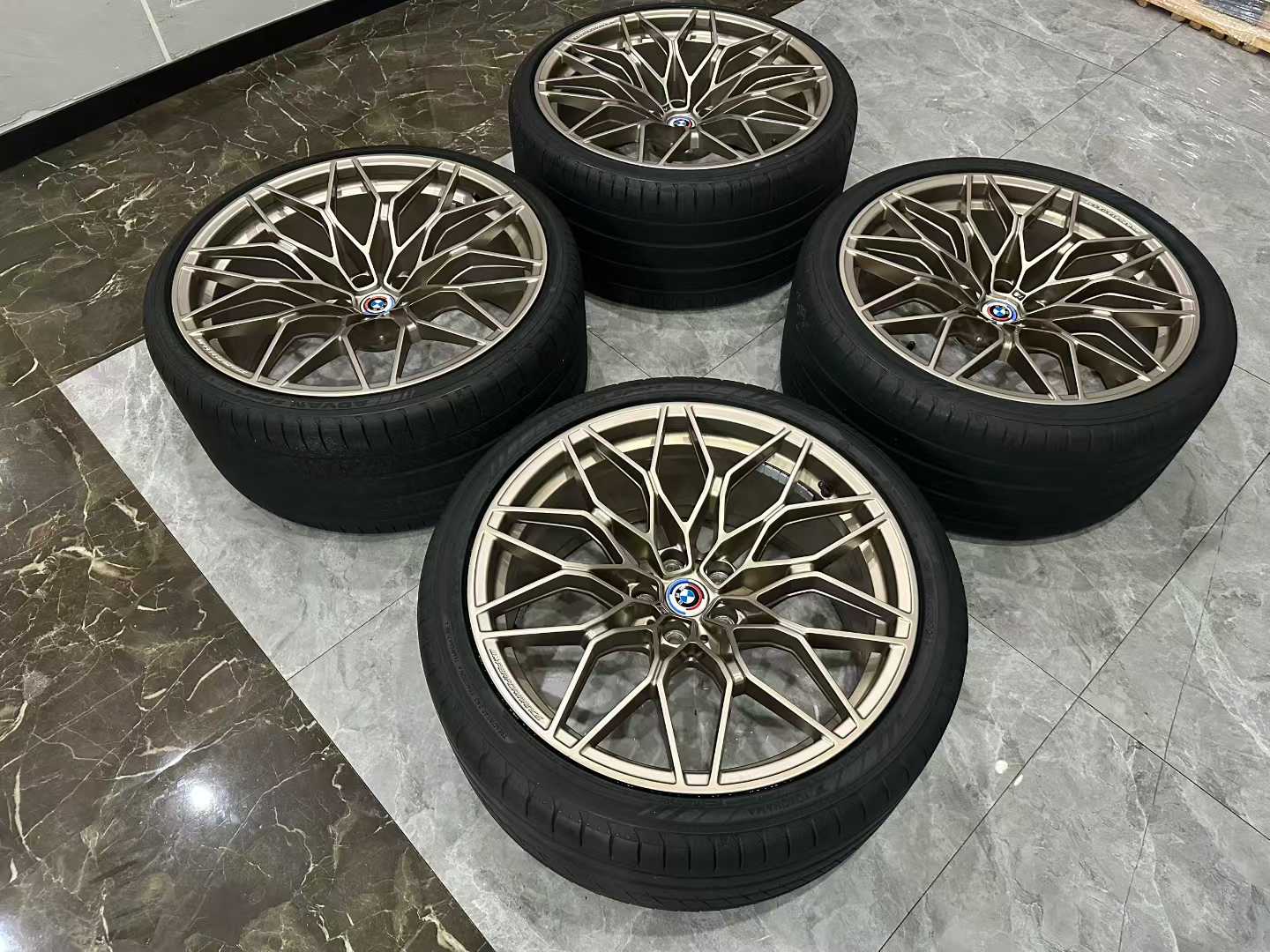 BMW G82 M4 Genuine 1000M Forged Wheels - Pristine Condition - Frozen Gold Bronze - Pre-owned