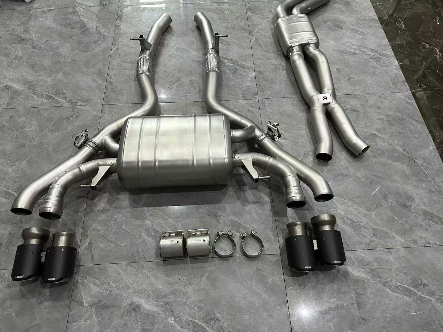 BMW X4M (F98) Akrapovič Titanium Evolution Line Exhaust w/ Carbon Fiber Tips - Pre-owned