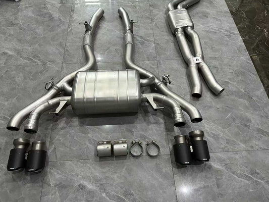 BMW X4M (F98) Akrapovič Titanium Evolution Line Exhaust w/ Carbon Fiber Tips - Pre-owned