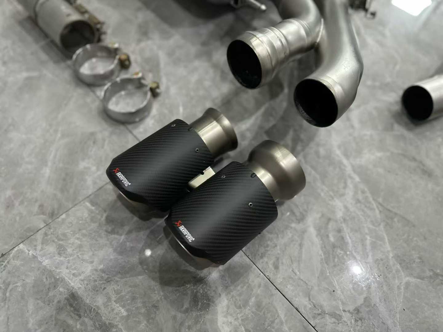 BMW X4M (F98) Akrapovič Titanium Evolution Line Exhaust w/ Carbon Fiber Tips - Pre-owned
