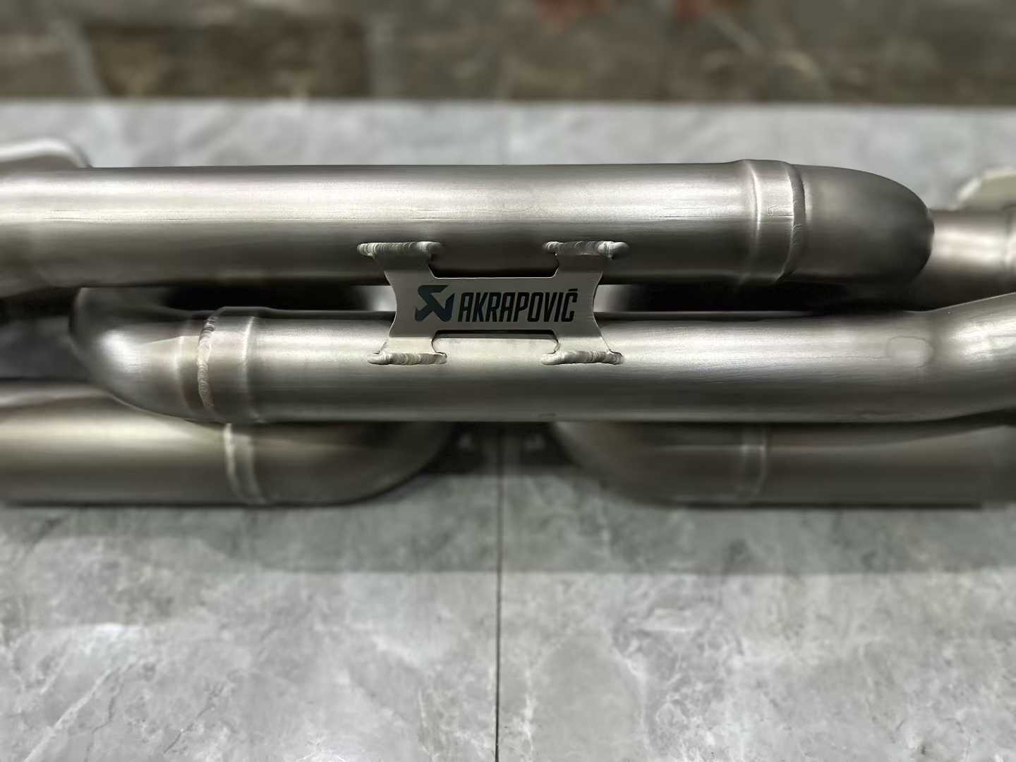 Porsche 911 (992) Akrapovič Titanium Slip-On Race Line Exhaust w/ HJS Sport Downpipes - Pre-owned