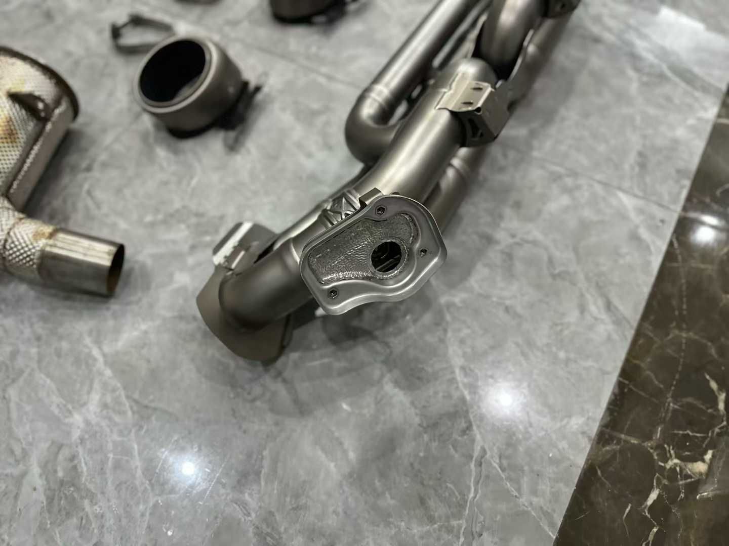 Porsche 911 (992) Akrapovič Titanium Slip-On Race Line Exhaust w/ HJS Sport Downpipes - Pre-owned