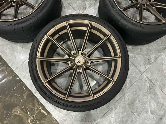 🇩🇪 WheelForce WF CF3 Gloss Bronze 20" Forged Wheels - Deep Concave Profile - Pre-owned