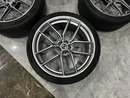 BMW M4 (G82) HRE FF21 FlowForm Wheel Set - 20" Liquid Silver - Pre-owned