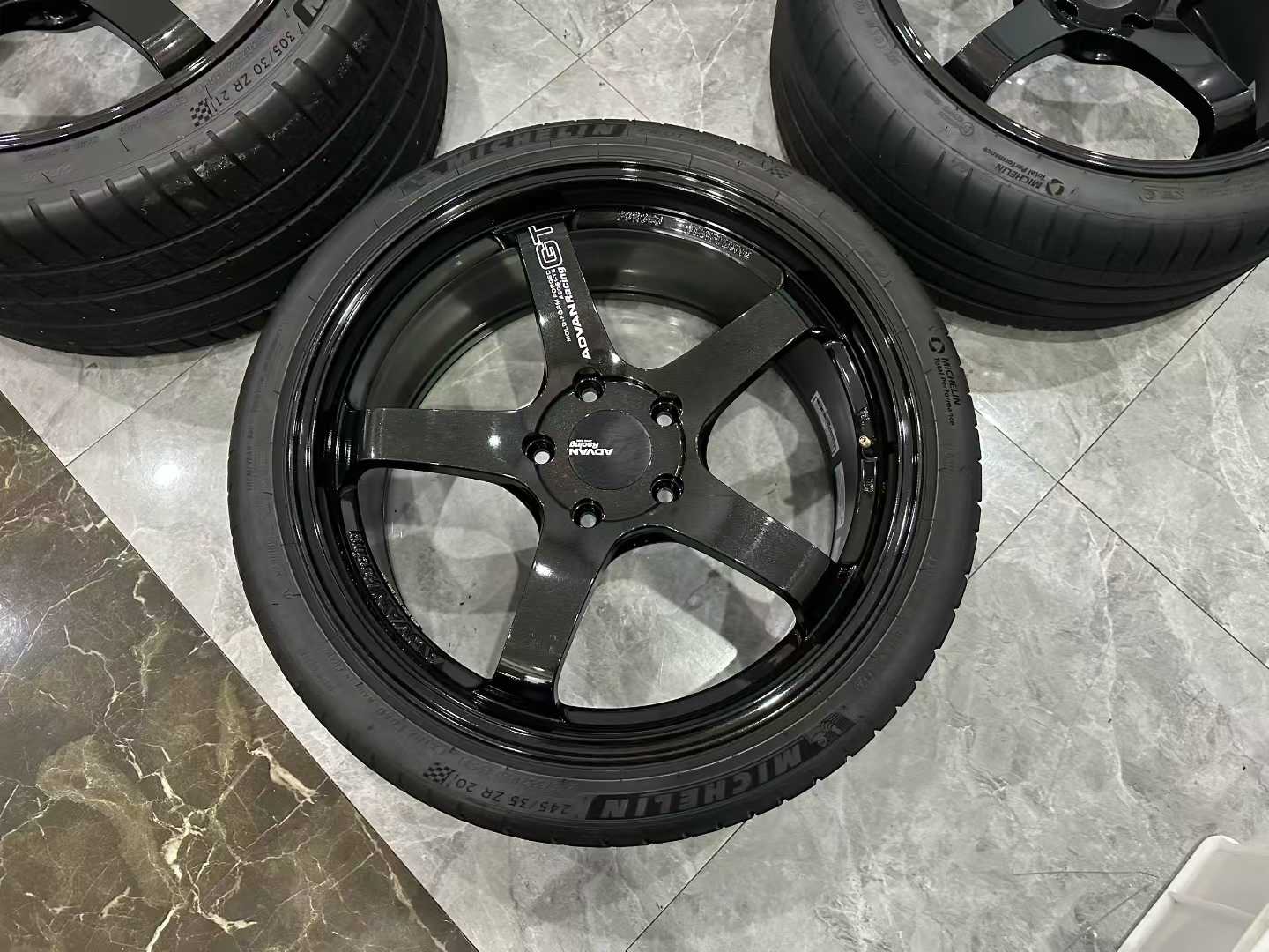🇯🇵 ADVAN Racing GT Forged Monoblock Wheel Set - 20"/21" Staggered - Pre-owned