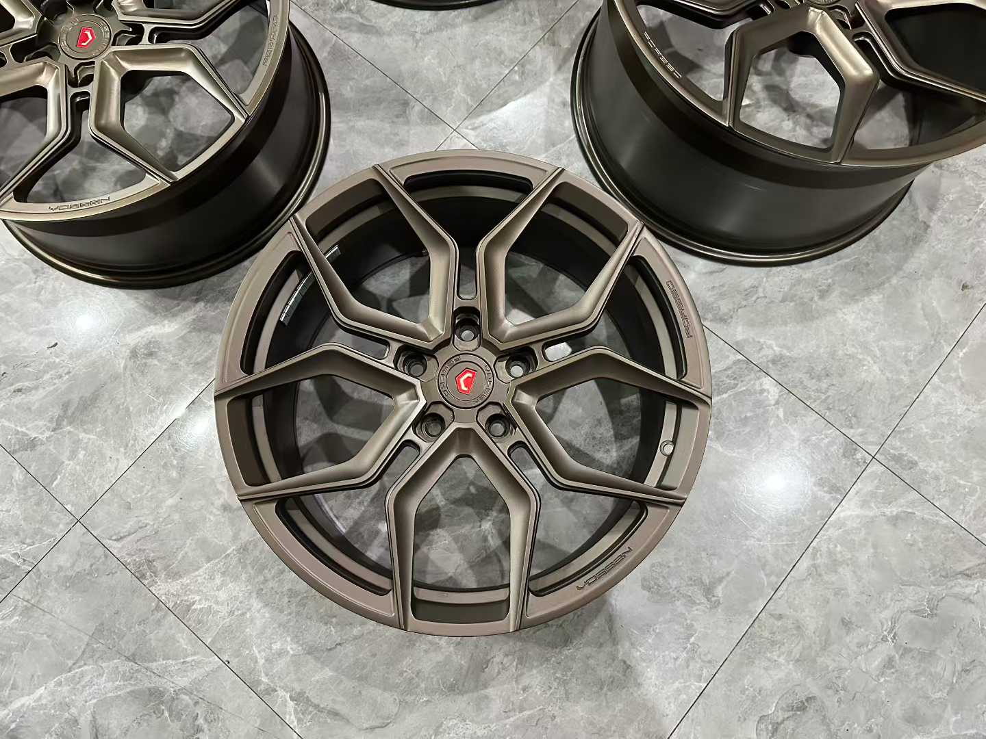 🇺🇸 Vossen EVO-3 Forged Wheels - Matte Bronze - Staggered 20"/21" - Pre-owned