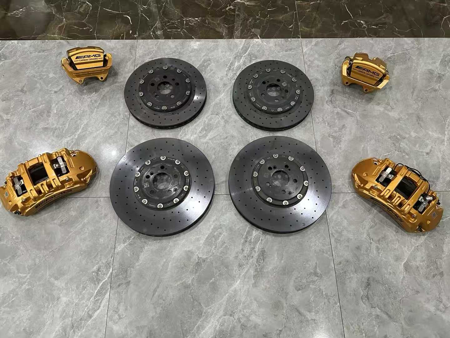 Mercedes-AMG E63S (W213) Genuine Carbon Ceramic Brake Kit - Gold Calipers Set - Pre-owned