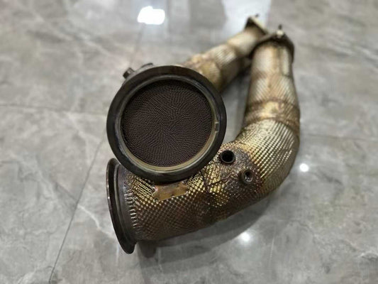 Audi C8 RS6 Akrapovič 300-Cell High-Flow Downpipes - Pre-owned