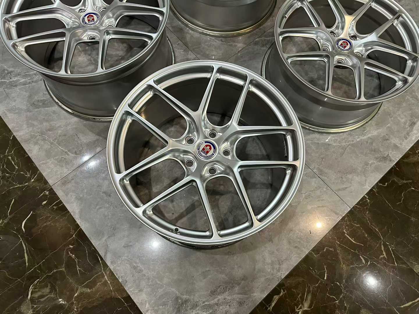 🇺🇸 HRE R101 Forged Wheels - Polished Silver - Staggered 20"/21" - Pre-owned