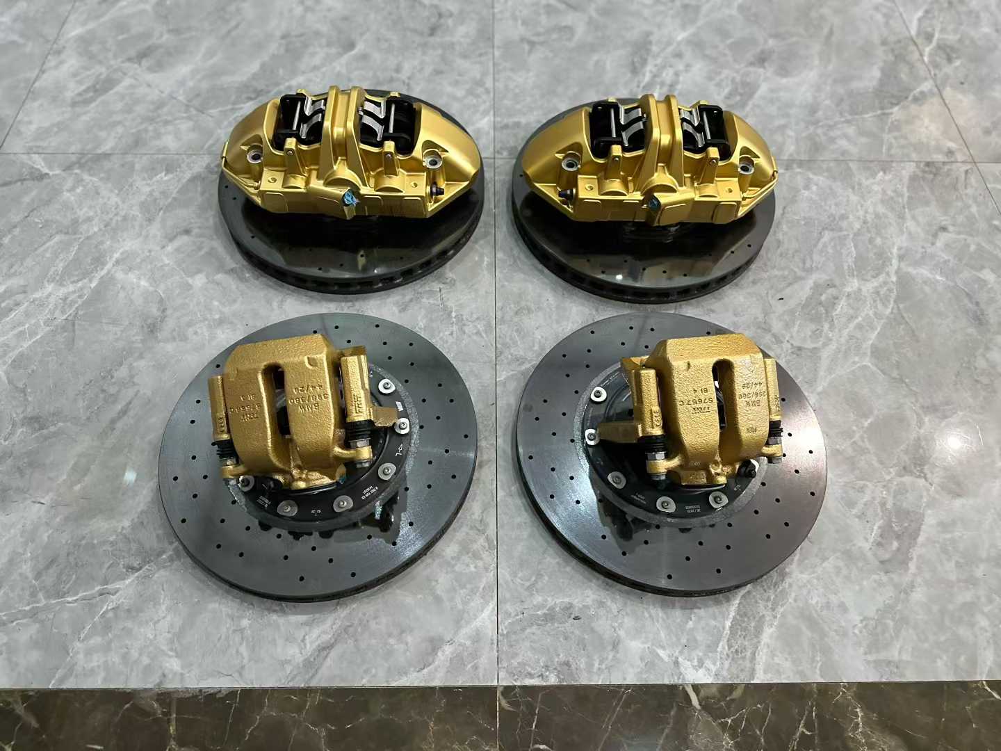 BMW M4 (G82) Genuine Carbon Ceramic Brake (CCB) Kit - Gold Finish - Pre-owned