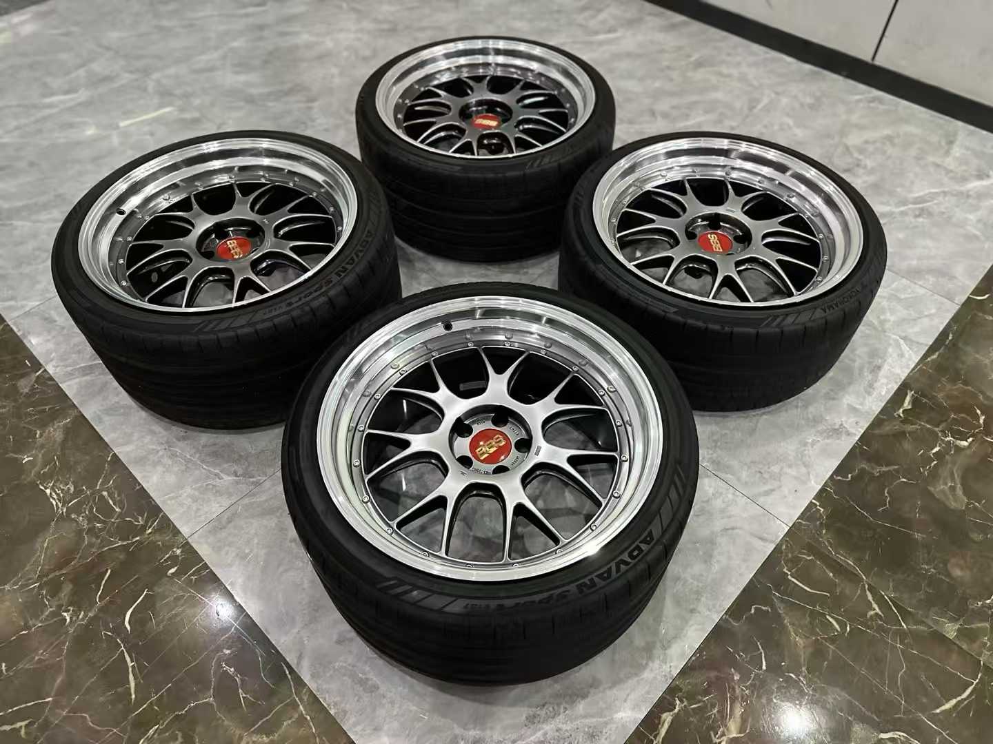 🇯🇵 BBS LM-R 20" 2-Piece Forged Wheels - DB-BKBD - Pre-owned