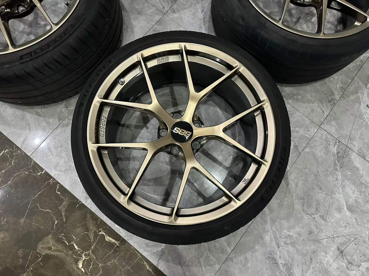 🇯🇵 BBS FI-R DG (Diamond Gold) Finish 20" Ultra-Lightweight Monoblock Forged Wheels - Pre-owned