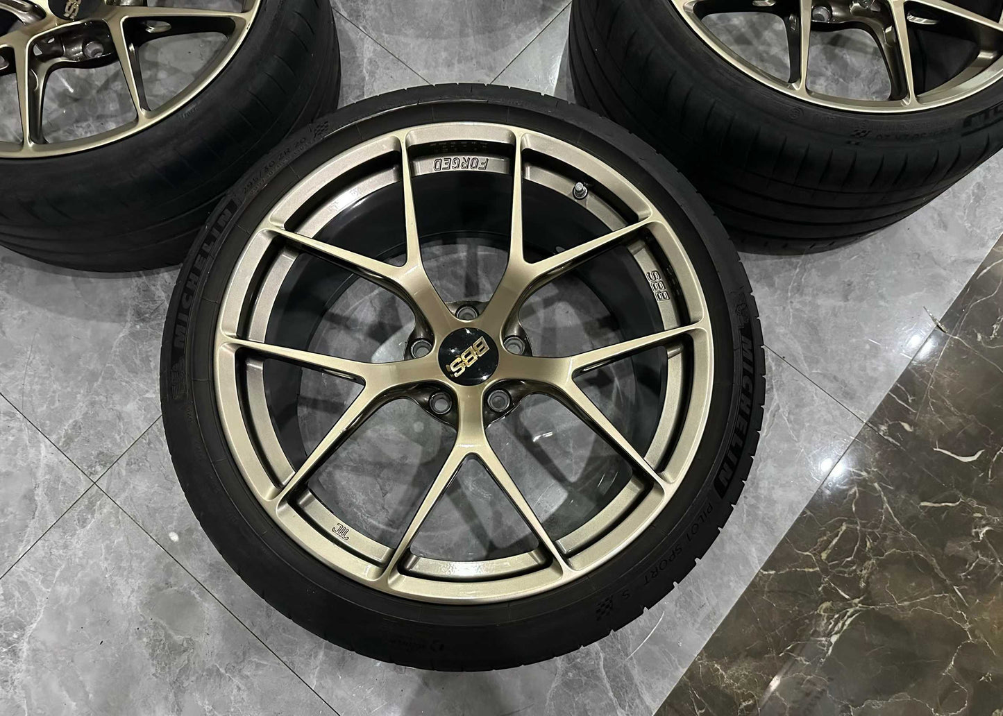 🇯🇵 BBS FI-R DG (Diamond Gold) Finish 20" Ultra-Lightweight Monoblock Forged Wheels - Pre-owned